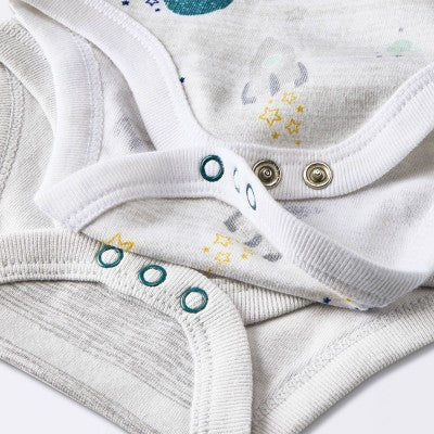  Baby 4pk Short Sleeve Bodysuit - Cloud Island™ Blue