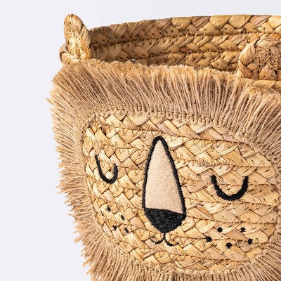  Braided Water Hyacinth Small Round Storage Decorative Basket - Cloud Island™