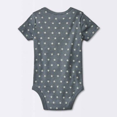  Baby 4pk Short Sleeve Moons Bodysuit - Cloud Island™ Gray