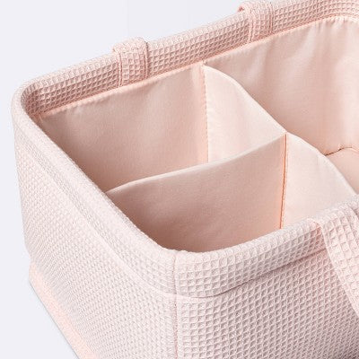  Waffle Weave Rectangular Diaper Caddy With Handles - Cloud Island™