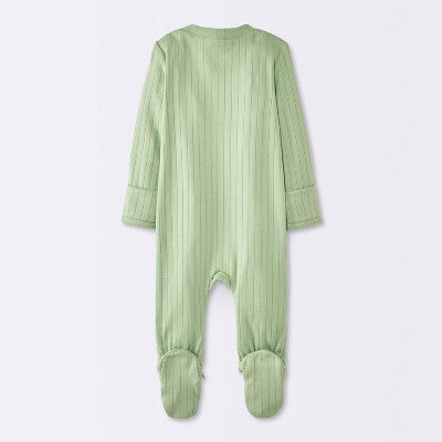  Baby 2pk Cozy Wide Ribbed Mushrooms Sleep N' Play - Cloud Island™ Green