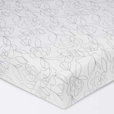  Fitted Crib Sheet - Cloud Island™ Line Floral