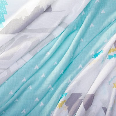  Muslin Swaddle Blankets Adventure Awaits 3pk - Cloud Island™ Light Blue