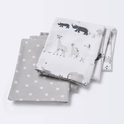  Flannel Blanket Larger Size 2pk - Cloud Island™ Two By Two Animals