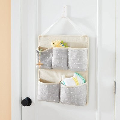  Wall Hanging Storage With Slub Stitching - Gray - Cloud Island™