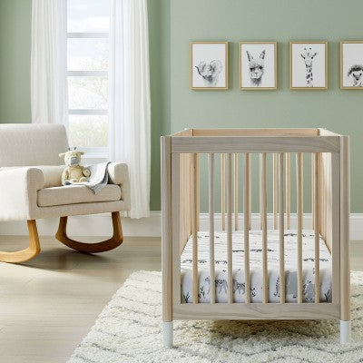  Fitted Jersey Crib Sheet 2pk - Cloud Island™ Two By Two Animals And Solid Gray