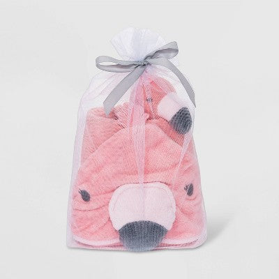  Baby Girls' Flamingo Bath Gift Set - Cloud Island™ Coral
