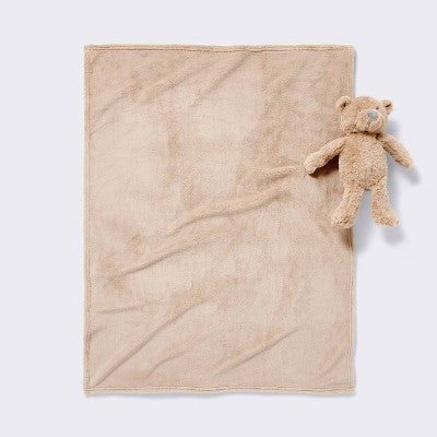  Plush Blanket With Soft Toy - Bear - Cloud Island™