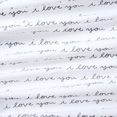  Fitted Crib Sheet I Love You - Cloud Island™ White/Gray