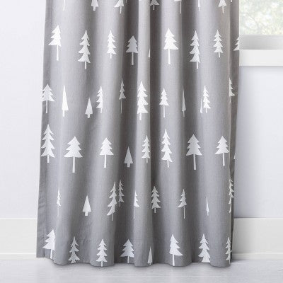 Blackout Curtain Panel Trees - Cloud Island Gray