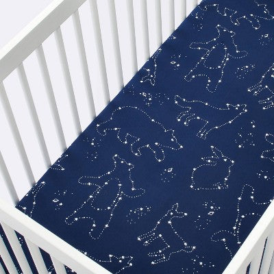  Fitted Crib Sheet Constellation - Cloud Island™ Navy