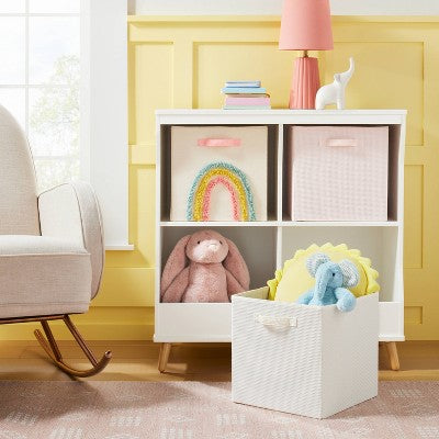  Tufted Canvas 13"x13" Storage Cube - Cloud Island™ Rainbow