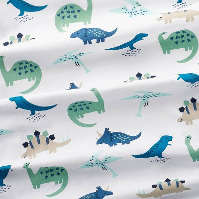  Fitted Crib Sheet Dinos Cool - Cloud Island™ - Blue/Green