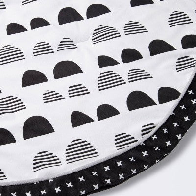  Round Activity Playmat Scallop - Cloud Island™ Black/White