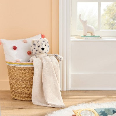  Plush Blanket With Soft Toy - Cream Leopard - Cloud Island™