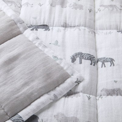  Muslin Quilt Two By Two Baby And Toddler Blanket - Animals - Cloud Island™