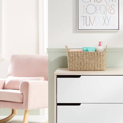  Woven Diaper Caddy With Dividers - Cloud Island™ Natural Woven