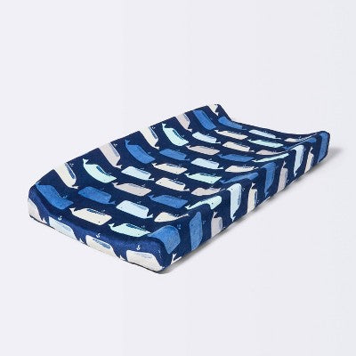  Plush Changing Pad Cover By The Sea - Cloud Island™ - Navy