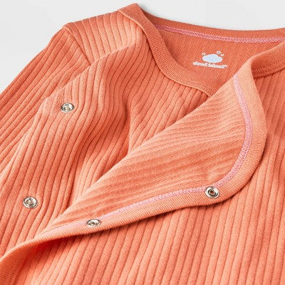  Baby Girls' 3pk Side Snap Long Sleeve Bodysuit - Cloud Island™ Pink