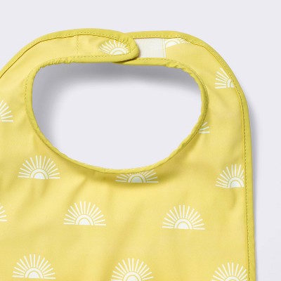  Water-Resistant Bibs - 3pk - Suns/Stripe - Cloud Island™