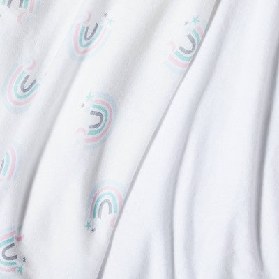  Fitted Jersey Crib Sheet Love To Dream - Rainbows/White - 2pk - Cloud Island™
