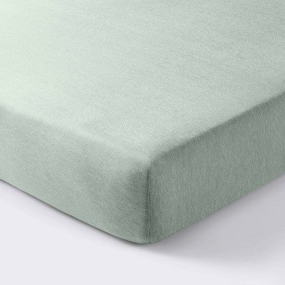  Polyester Rayon Fitted Crib Sheet - Green - Cloud Island™