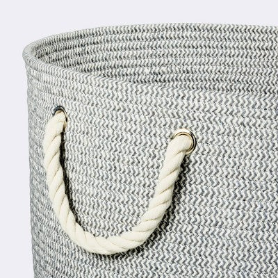  Coiled Rope Storage Bin Large Chevron - Cloud Island™ Gray