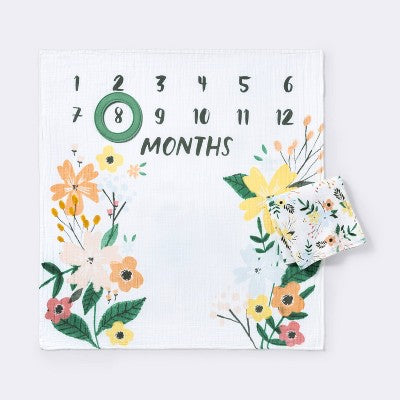  Muslin Blanket With Felt Frame Meadow - Cloud Island™