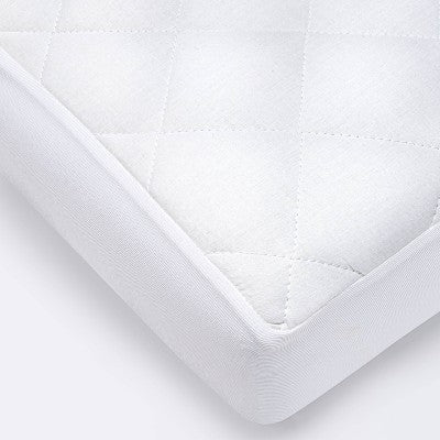  Waterproof Fitted Mini Crib Mattress Pad Cover - Cloud Island™ White