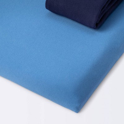  Fitted Playard Jersey Sheet - Cloud Island™ Navy & Blue 2pk