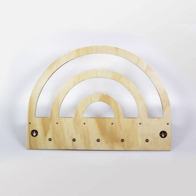  Rainbow Wooden Shelf Natural Wood - Cloud Island™