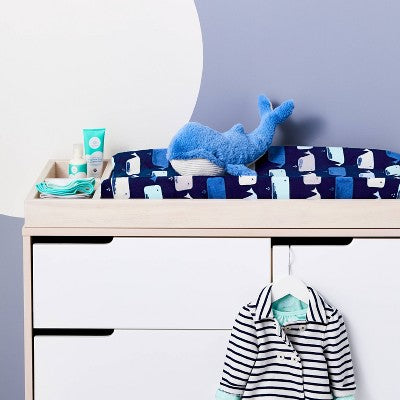  Plush Changing Pad Cover By The Sea - Cloud Island™ - Navy