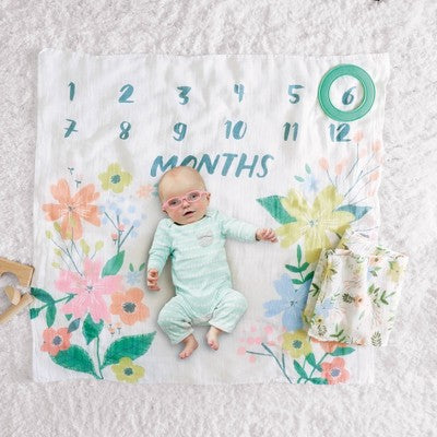  Muslin Blanket With Felt Frame Meadow - Cloud Island™