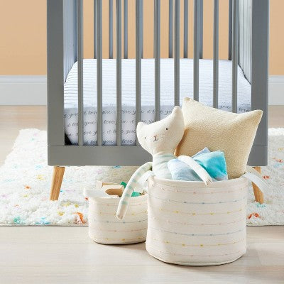  Round Bin With Slub Stitching - Cloud Island™