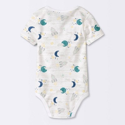  Baby 4pk Short Sleeve Bodysuit - Cloud Island™ Blue