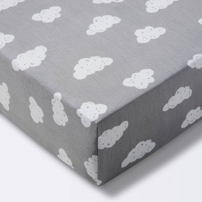  Crib Fitted Sheet Clouds - Cloud Island™ Gray
