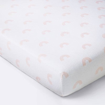  Flannel Fitted Crib Sheet - Rainbow - Cloud Island™