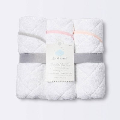  Changing Pad Liner White With Pink Edge - Cloud Island™ 3pk