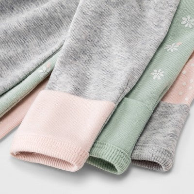  Baby Girls' 3pk Basic Romper - Cloud Island™ Green Preemie