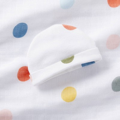  Hospital Muslin Swaddle Baby Blanket - Multi Dot - Cloud Island™