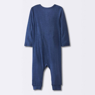  Baby Boys' 2pk Stars So Very Soft Modal Blend Romper - Cloud Island™ Navy Blue