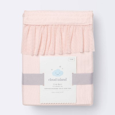  Crib Skirt Tulle - Cloud Island™ Light Pink