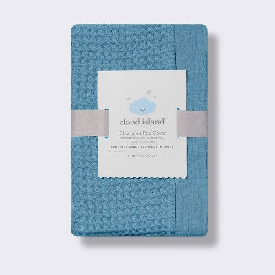  Muslin Waffle Changing Pad Cover - Blue - Cloud Island™