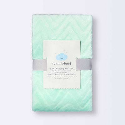  Plush Changing Pad Cover Chevron - Cloud Island™ Mint