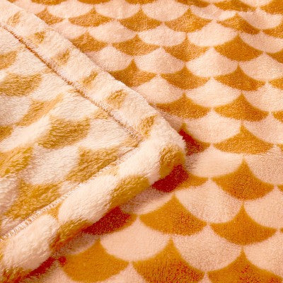  Orange Scallop Halloween Baby Blanket - Cloud Island™