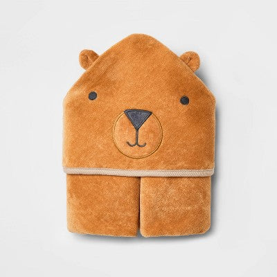  Baby 6pk Bear Bath Towel - Cloud Island™ Brown