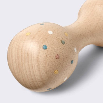  Wooden Baby Rattle - Dots - Cloud Island™
