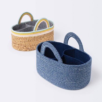  Coiled Rope Diaper Caddy With Dividers - Cloud Island™ Navy