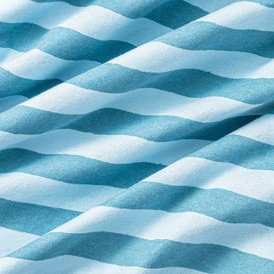  Flannel Fitted Crib Sheet - Blue Stripes - Cloud Island™