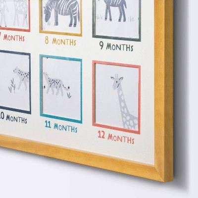  Milestone 4" X 4" Image Opening Picture Frame - Multi Bright With Natural Frame - Cloud Island™